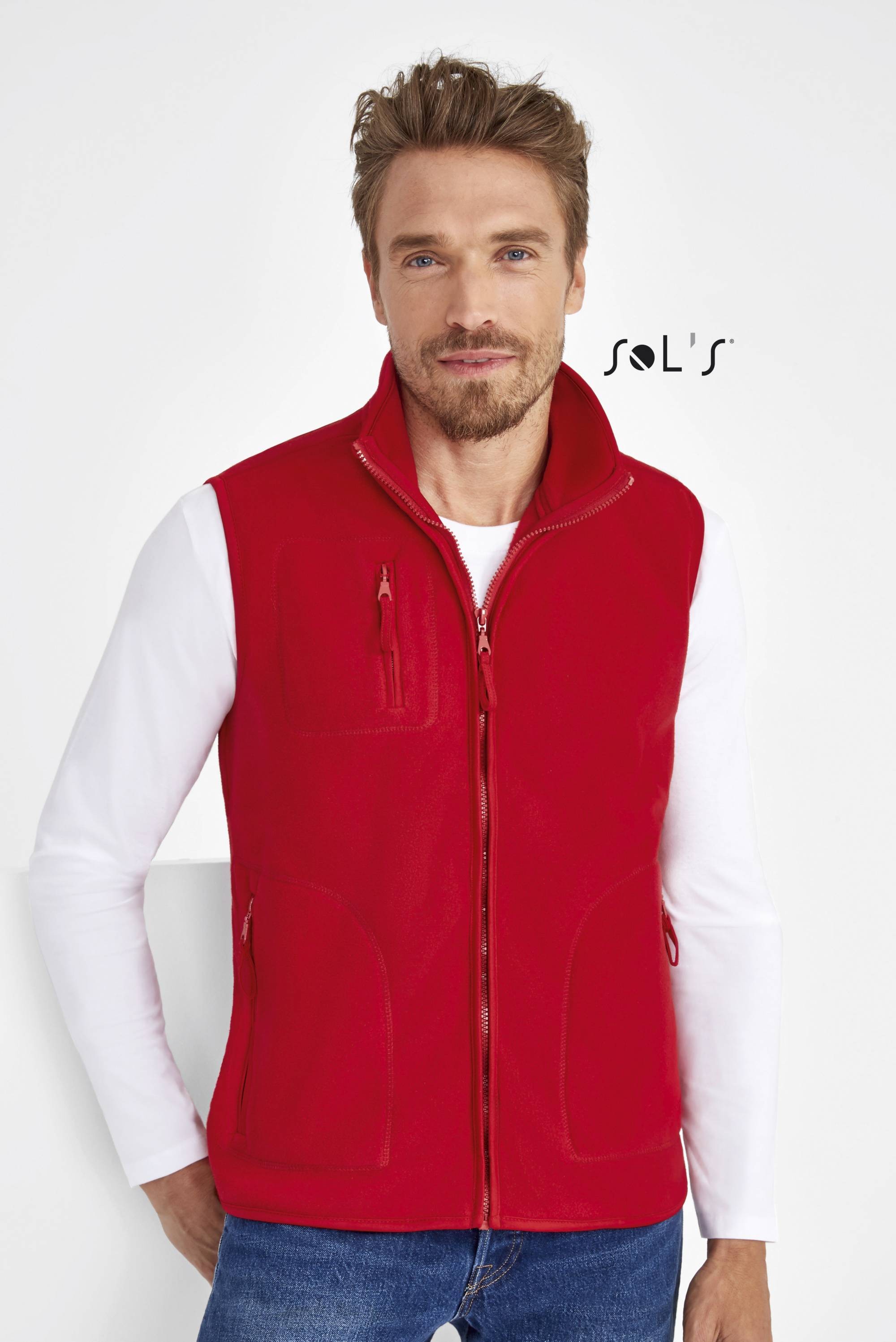 gilet sans manches polaire pour broderie