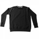 Sweat col rond noir unisexe made in France