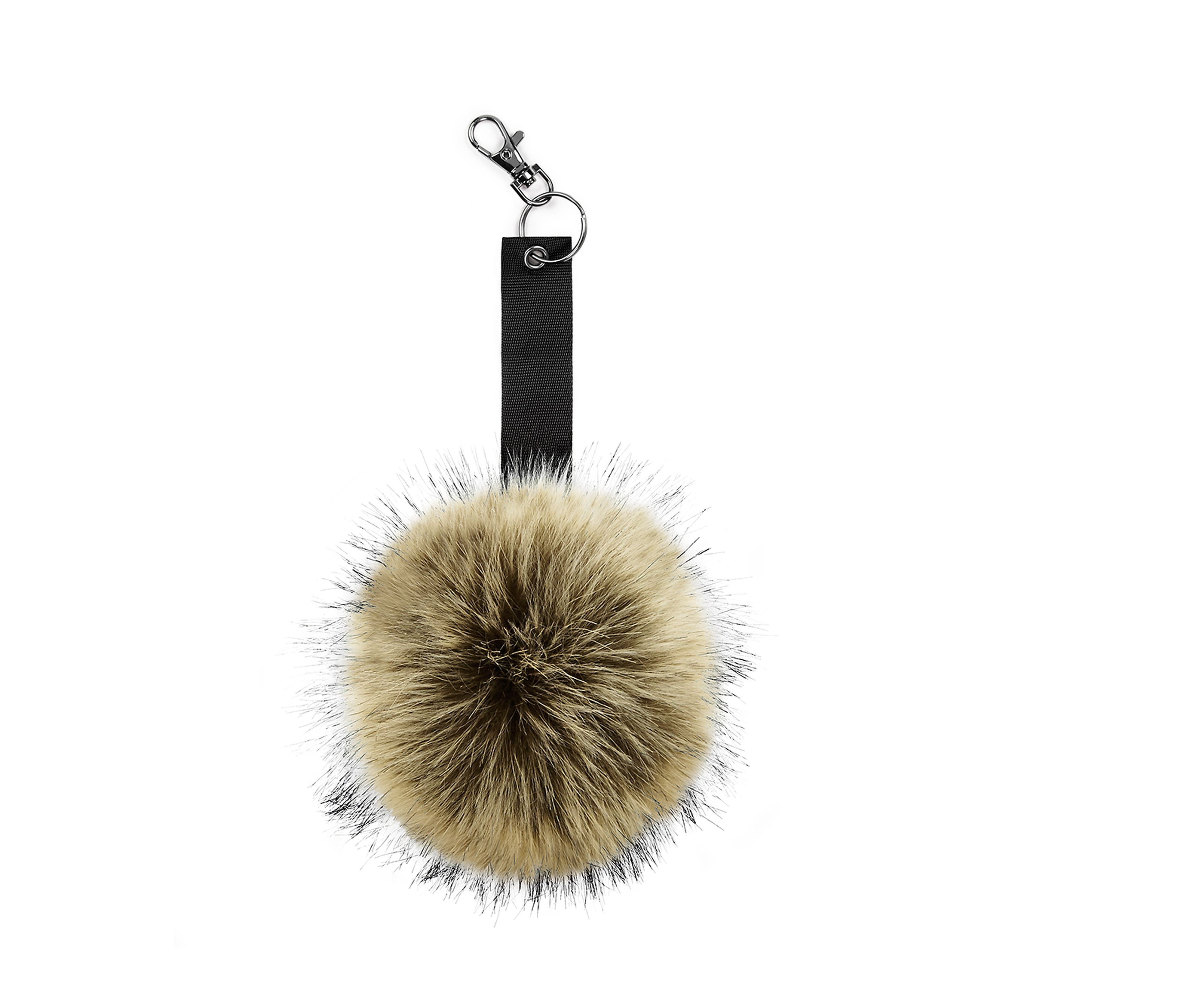 FAUX FUR POP POM KEY RING - vue 3