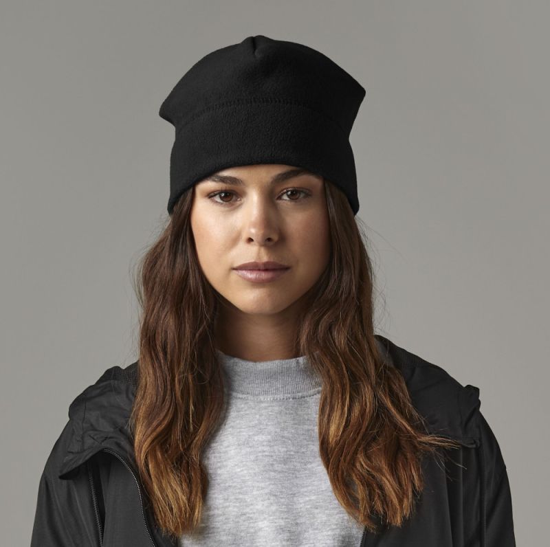 RECYCLED FLEECE PULL-ON BEANIE