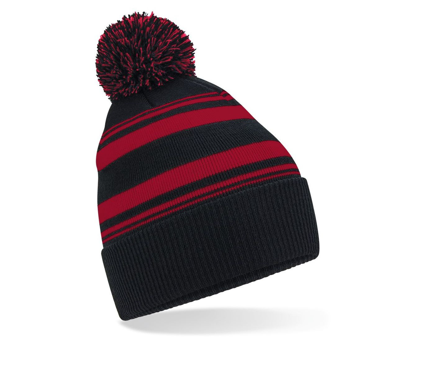 STRIPED FAN BEANIE - vue 2