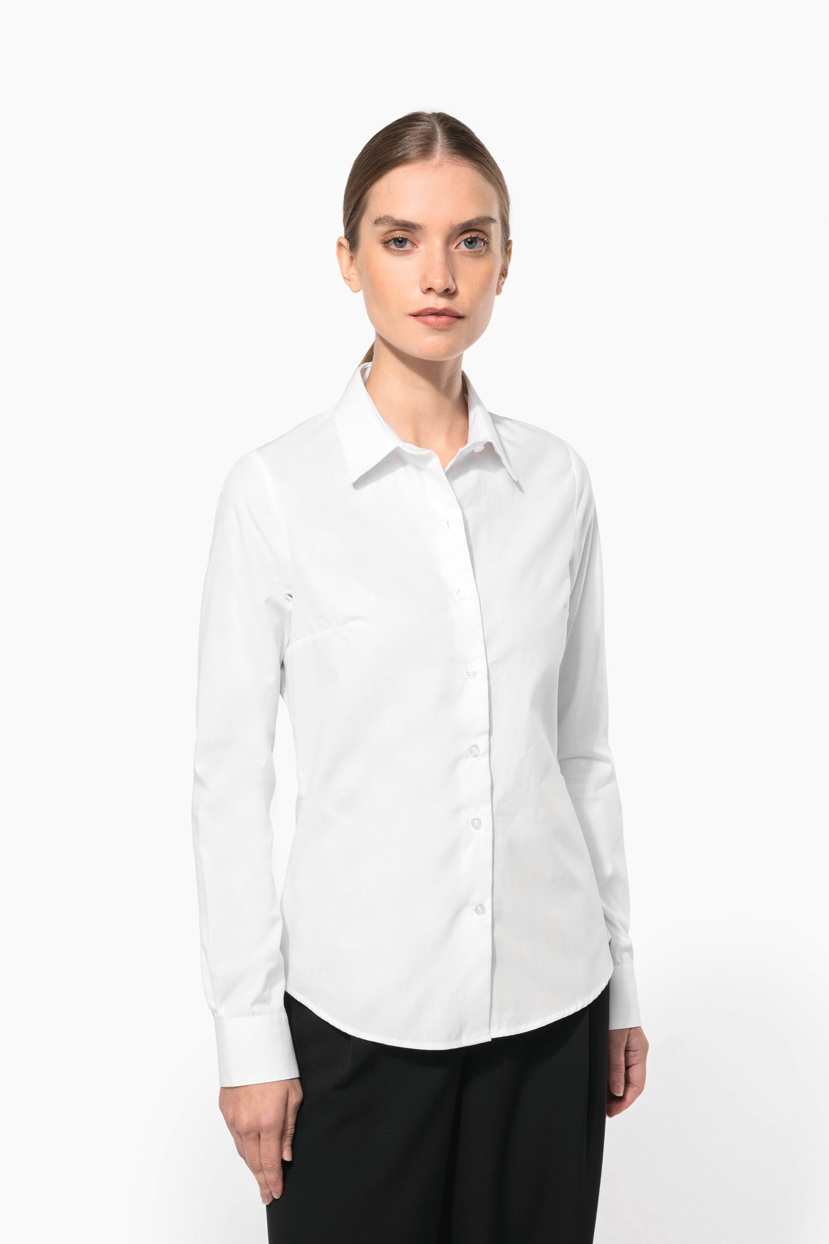 Chemise popeline manches longues femme