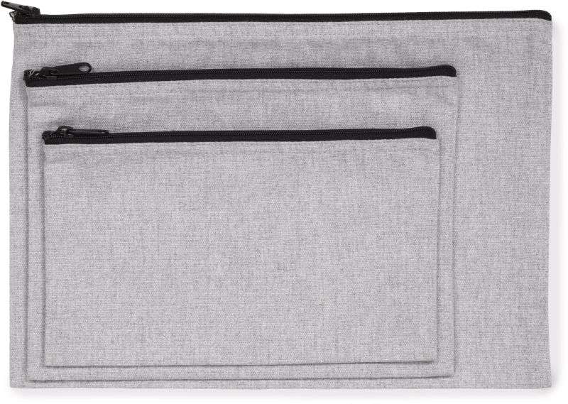 Pochette zippée recyclée