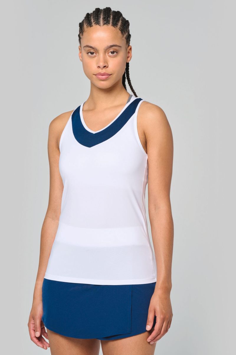 Débardeur de padel bicolore femme