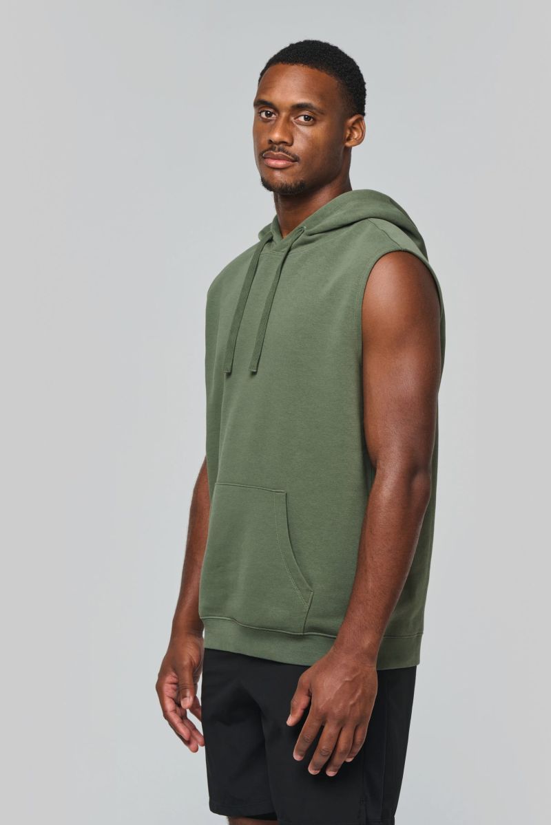 Sweat-shirt à capuche sans manches unisexe