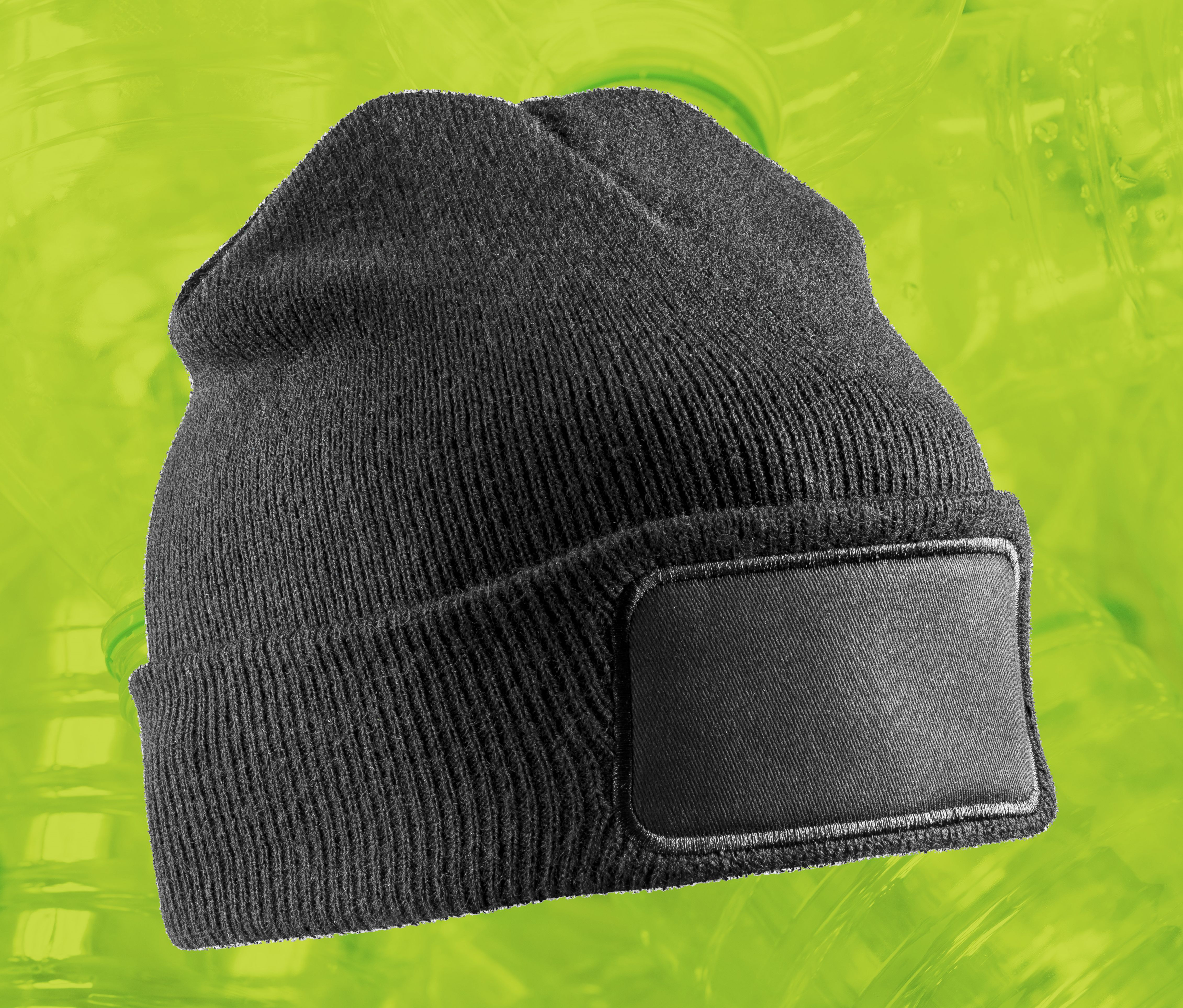 RECYCLED DOUBLE KNIT PRINTERS BEANIE - vue 3