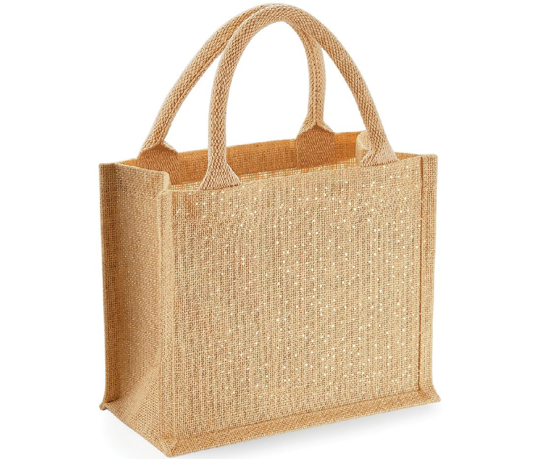 SHIMMER JUTE MINI GIFT BAG - vue 2