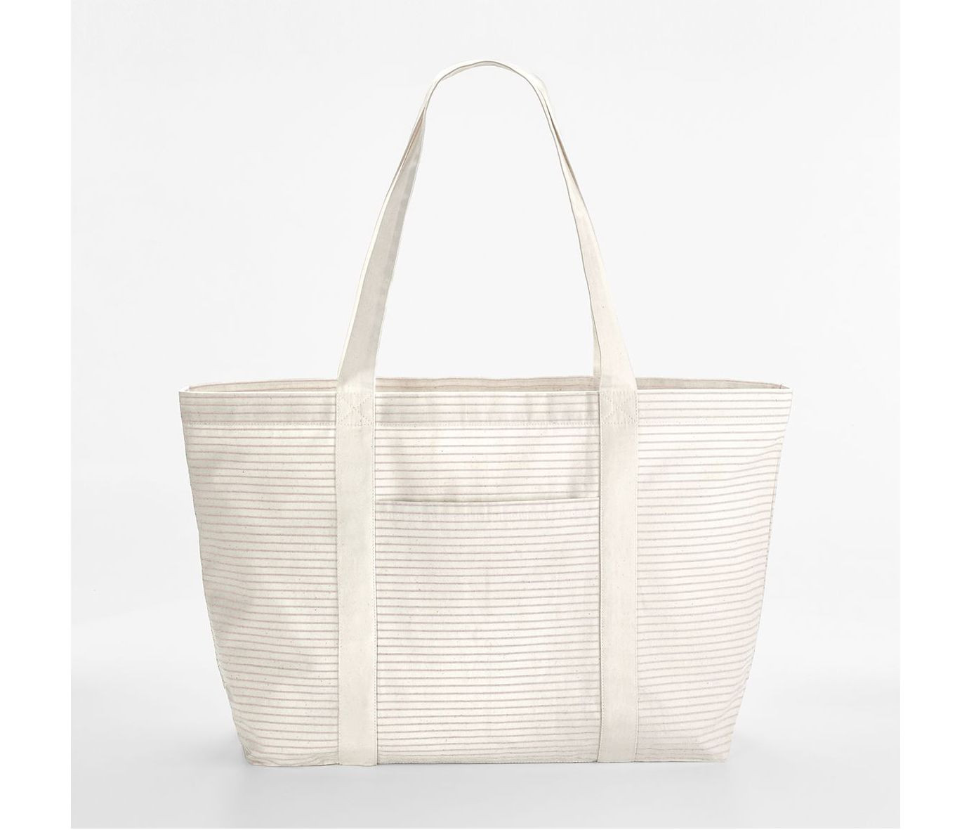 STRIPED ORGANIC COTTON SHOPPER - vue 2